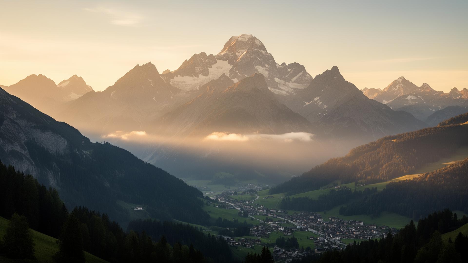 Alpenpanorama mit Zugspitze über Garmisch-Partenkirchen